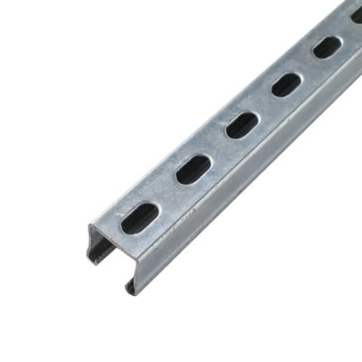 9/16 Inch Hole Size Solid Strut Channel with 14 Holes and 200 Lbs Weight Capacity for Construction Support