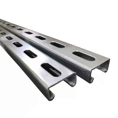 Tubos de aço carbono perfurado pré-galvanizado Unistrut C canal viga 6 polegadas