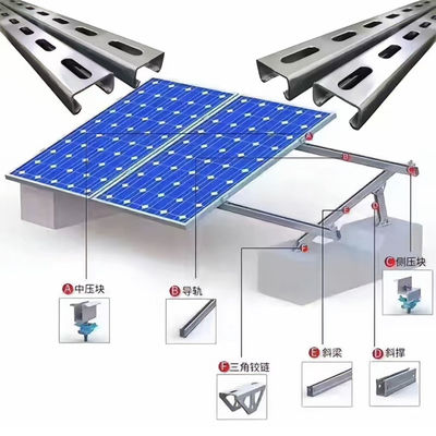 Caravan Solar Panel Rail Brackets Montantes inclináveis para o telhado