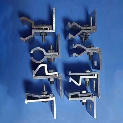 Acessórios de montagem solar ajustáveis Brackets Fixações de painéis fotovoltaicos